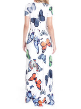 Load image into Gallery viewer, Casual Round Neck Pocket Floral Dress
