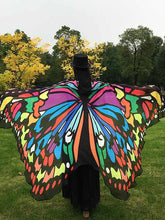 Load image into Gallery viewer, Asas de borboleta do arco-íris de Châle Lady
