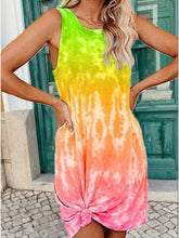 Load image into Gallery viewer, Vestido holgado con efecto tie-dye para mujer
