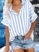 Load image into Gallery viewer, Cotton and linen shirt for women
