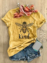 Load image into Gallery viewer, Casual Short Sleeve T-Shirt with English Motif Print
