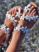 Load image into Gallery viewer, Sandálias rasteiras florais para mulheres
