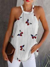 Load image into Gallery viewer, Chaleco acogedor con estampado de mariposas para mujer
