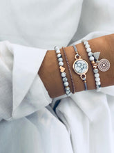 Load image into Gallery viewer, Pulseira de fantasia de turquesa com pom pom para mulheres
