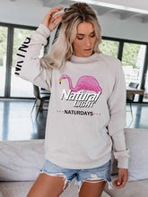 Load image into Gallery viewer, Women's NATURAL LIGHT NATURDAYS DAY DRINKING Flamingo Print Sweatshirt
