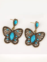 Load image into Gallery viewer, Pendientes retro mariposa hueca Pendientes de diamantes salvajes
