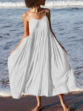 Load image into Gallery viewer, Solid color bohemian dress for women
