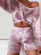 Load image into Gallery viewer, Conjunto feminino de moda tie-dye para casa
