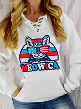 Load image into Gallery viewer, Dia da Independência Meowica com capuz de renda
