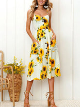 Load image into Gallery viewer, Sexy V-neck Sunflower Print Dress for Women
