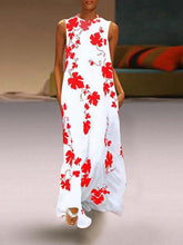 Load image into Gallery viewer, Plus Size Printed Sleeveless Casual Maxi Dress
