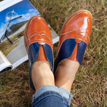 Load image into Gallery viewer, OXFORD SHOES WHITE COLOR PLUS CASUAL SIZE PU SLIP ON LOAFERS
