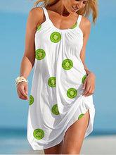 Load image into Gallery viewer, Vestido de playa con estampado de kiwi para mujer
