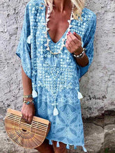 Load image into Gallery viewer, Bohemian Linen Embroidered Women's Dress
