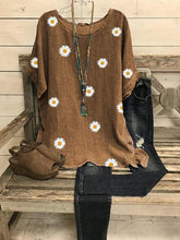 Load image into Gallery viewer, Camiseta casual estampada Daisy para mulheres
