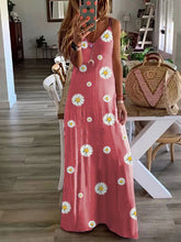 Load image into Gallery viewer, Women's Daisy Print Maxi Dress
