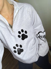 Load image into Gallery viewer, Top de zíper com estampa de pata de mamãe Love Dog Feminino
