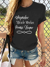 Load image into Gallery viewer, Camiseta de manga corta do Way Maker Miracle Worker Promise Keeper

