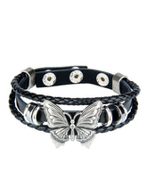 Load image into Gallery viewer, Pulseira de couro borboleta multicamadas para mulheres
