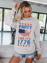 Load image into Gallery viewer, PARTY LIKE IT'S 1776 American Flag Print Sweatshirt for Women
