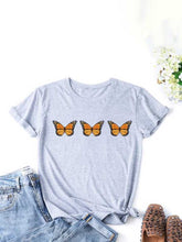 Load image into Gallery viewer, Fashion butterfly print T-shirt
