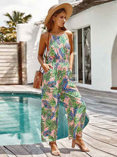Load image into Gallery viewer, Printed cotton loose jumpsuits
