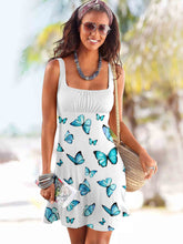 Load image into Gallery viewer, Vestido de playa ajustado con estampado de mariposas
