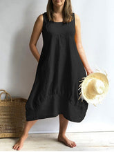 Load image into Gallery viewer, Women's Sleeveless Cotton Dress
