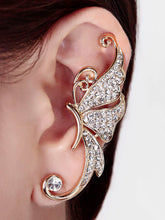 Load image into Gallery viewer, Pendientes de mariposa elfa de diamantes exagerados
