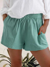 Load image into Gallery viewer, Solid Color High Waist Pocket Pocket Shorts
