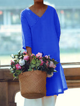 Load image into Gallery viewer, V-neck tunics with double pockets
