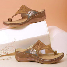 Load image into Gallery viewer, SANDALIAS CUÑAS COMFY BORDADO
