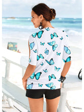 Load image into Gallery viewer, Women's Butterfly Print Off Shoulder Top
