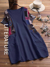 Load image into Gallery viewer, Plus size linen and cotton dress

