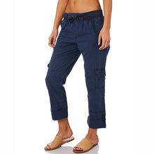 Load image into Gallery viewer, Calça cargo feminina cáqui com bolsos
