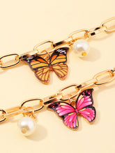 Load image into Gallery viewer, Butterfly pearl bracelet for women
