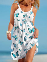 Load image into Gallery viewer, Beach dress with butterfly print
