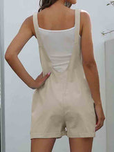 Load image into Gallery viewer, Casual cotton and linen shorts with pocket buttons
