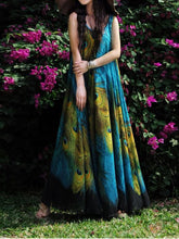 Load image into Gallery viewer, Vestido de gasa de pavo real para mujer
