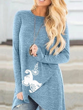 Load image into Gallery viewer, Camiseta com bainha cruzada irregular e listras em cetim com estampa elefante
