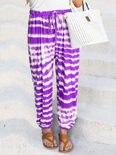 Load image into Gallery viewer, Loose casual pants printed in linen and cotton
