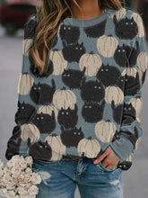 Load image into Gallery viewer, Camisola casual com estampa do dia das bruxas
