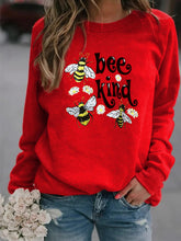 Load image into Gallery viewer, Moletom BEE KIND feminino com gola redonda
