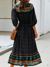 Load image into Gallery viewer, Vestido Midi Beach 3/4 Manga Boho Gola V
