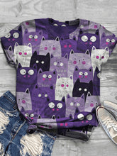 Load image into Gallery viewer, Camiseta de manga corta con estampado animal multicolor
