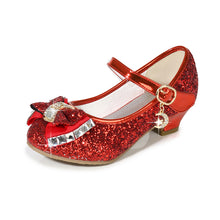 Load image into Gallery viewer, Girl's bow tie sequins shoes
