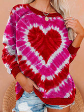 Load image into Gallery viewer, Women's Valentine's Day Love Printed Tie Dye Casual Sweatshirt
