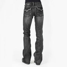Load image into Gallery viewer, Stretch Denim Jeans With Drop Pocket And Mid Waist
