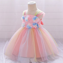 Load image into Gallery viewer, Toddler Girls 1-5 Years Old Color Floral Fairy Princess Party Wear Dress
