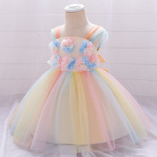 Load image into Gallery viewer, Toddler Girls 1-5 Years Old Color Floral Fairy Princess Party Wear Dress

